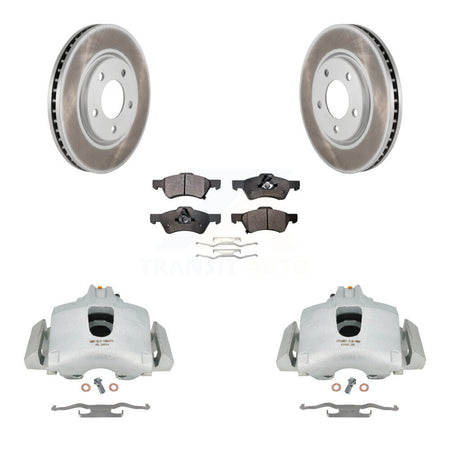 Front Brake Caliper Coat Rotors Semi-Metallic Pad Kit For Dodge Grand Caravan Chrysler & KCG-100502P