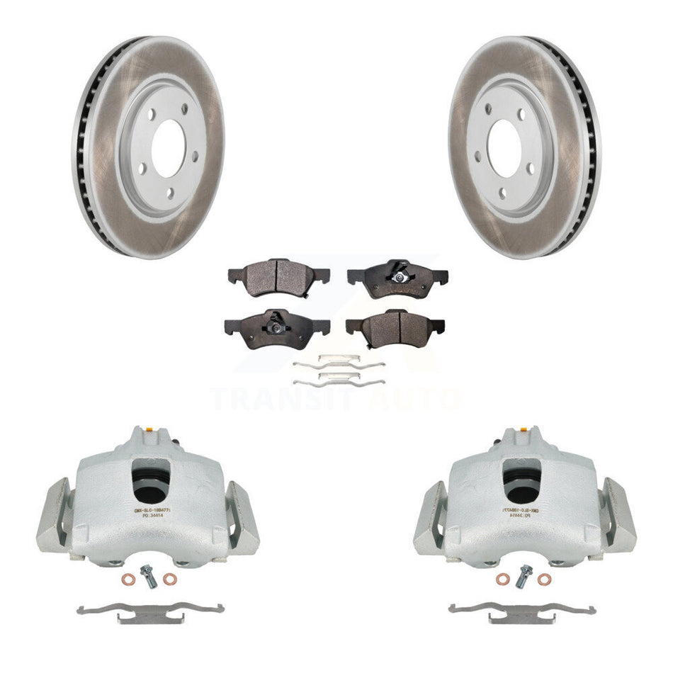 Front Brake Caliper Coat Rotors Semi-Metallic Pad Kit For Dodge Grand Caravan Chrysler & KCG-100502P