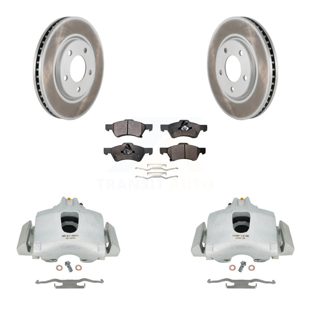 Front Brake Caliper Coat Rotor & Ceramic Pad Kit For Dodge Grand Caravan Chrysler Town KCG-100502T