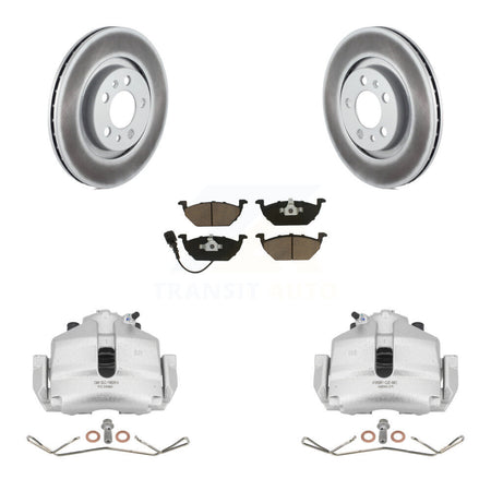 Front Disc Brake Caliper Coat Rotors Ceramic Pad Kit For 2006 Volkswagen Jetta 2.5L/1.9L KCG-100504C