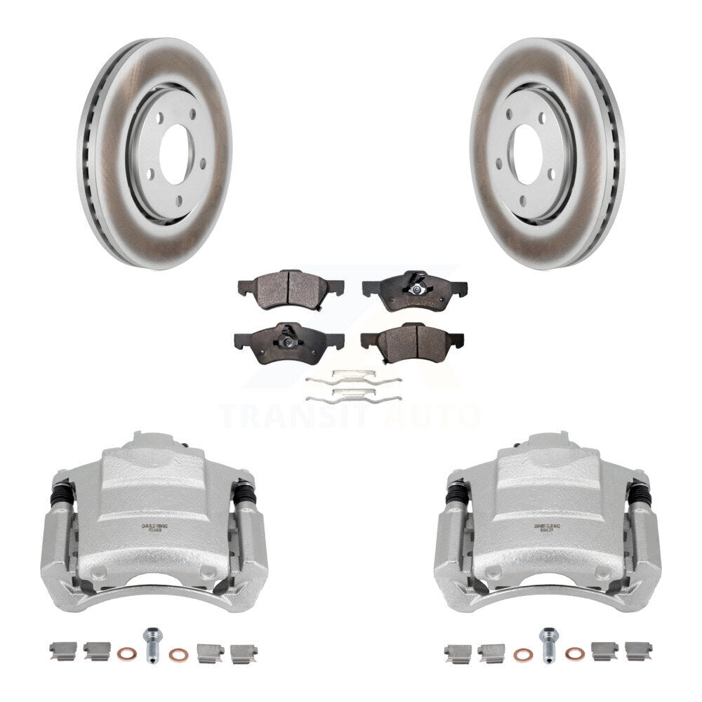 Front Brake Caliper Coat Rotors Semi-Metallic Pad Kit For 04 Dodge Caravan From 12 01 03 KCG-100504P