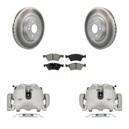 Front Brake Caliper Coat Rotors Semi-Metallic Pad Kit For Mercedes-Benz ML350 R350 ML500 KCG-100506S