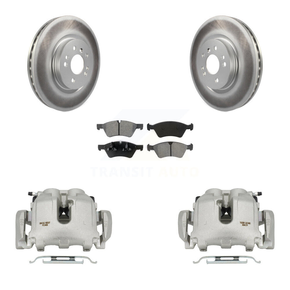 Front Brake Caliper Coat Rotors Semi-Metallic Pad Kit For Mercedes-Benz ML350 R350 ML500 KCG-100506S