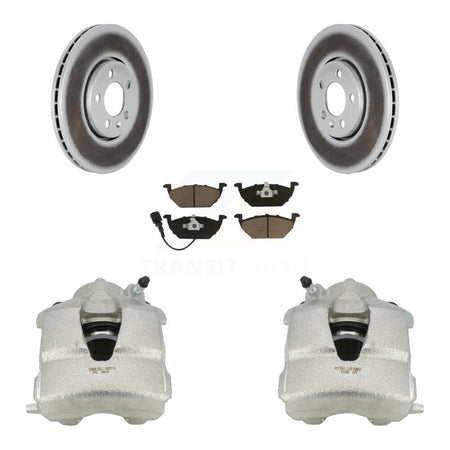 Front Disc Brake Caliper Coat Rotor & Ceramic Pad Kit For 2000-2001 Volkswagen Golf 2.0L KCG-100510C