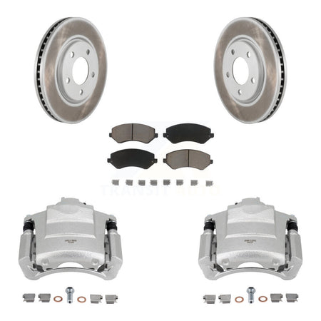 Front Brake Caliper Coat Rotors Ceramic Pad Kit For Dodge Grand Caravan Drum rear brakes KCG-100511C
