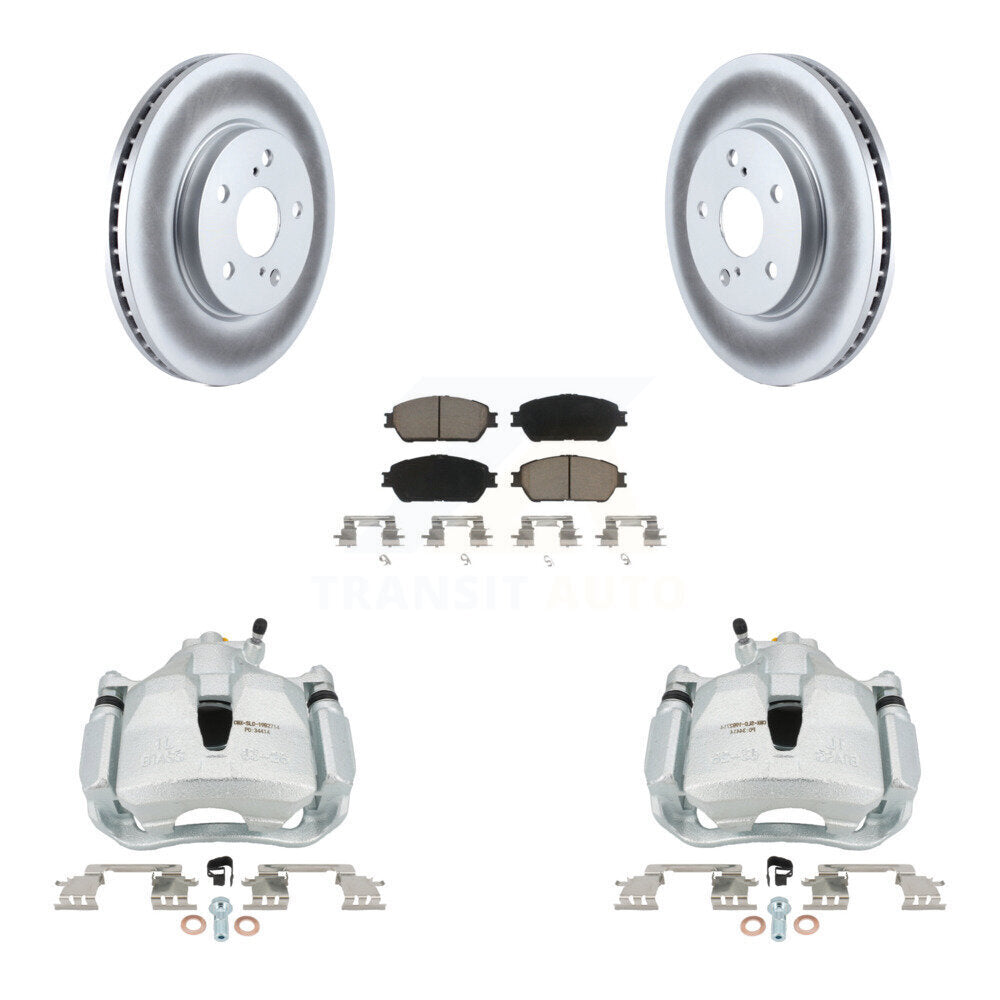 Front Brake Caliper Coat Rotor And Ceramic Pad Kit For Toyota Sienna Camry Solara Avalon KCG-100518C