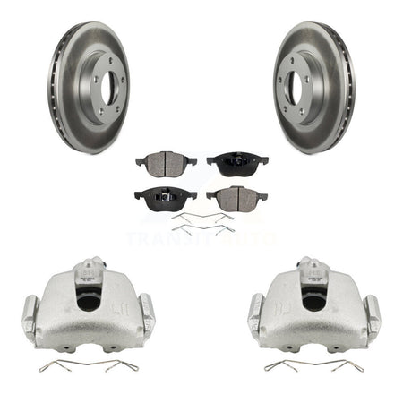 Front Disc Brake Caliper Coated Rotors And Semi-Metallic Pads Kit For Mazda 3 Sport KCG-100518P
