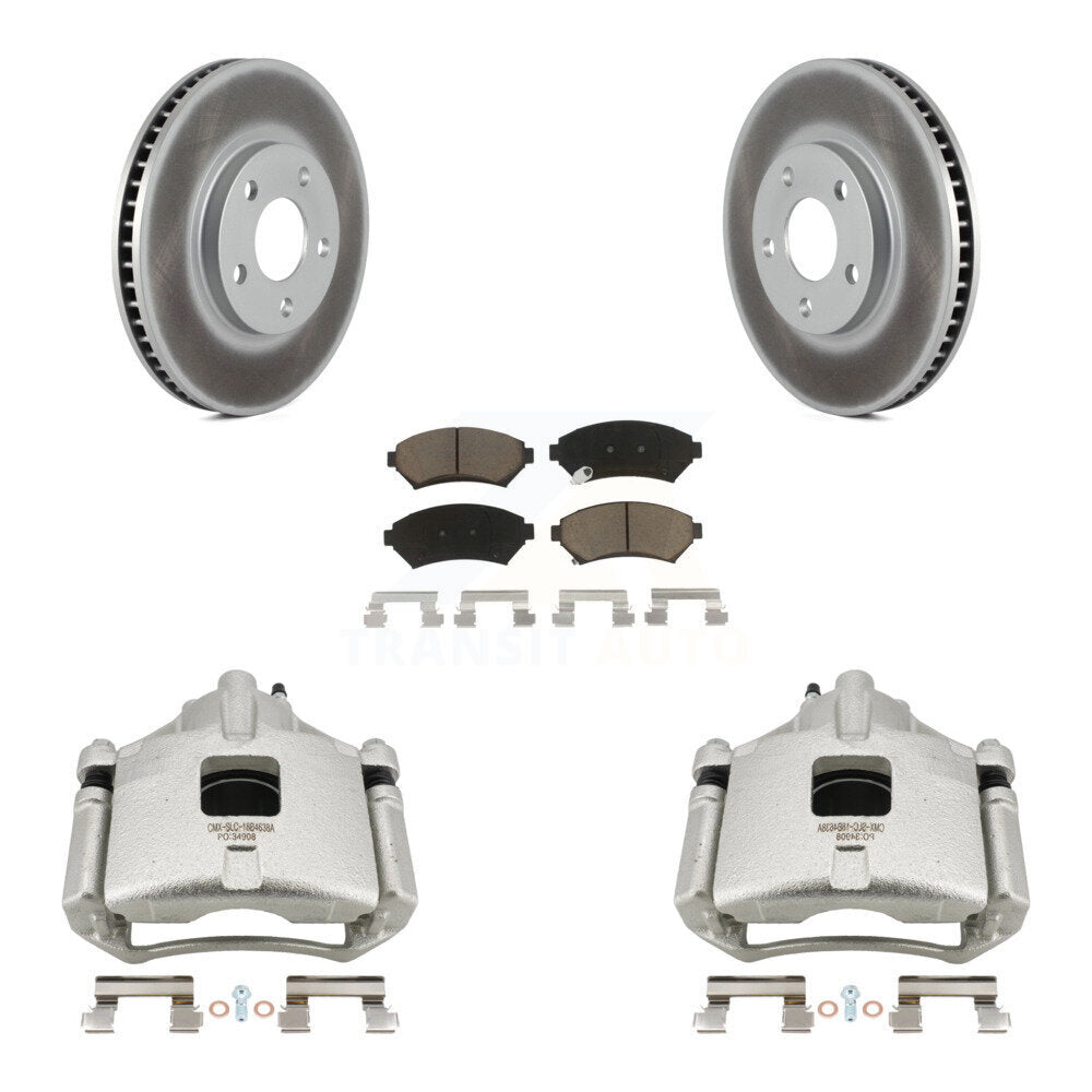 Front Brake Caliper Coat Rotors Ceramic Pad Kit For Chevrolet Impala Buick LeSabre Monte KCG-100521C
