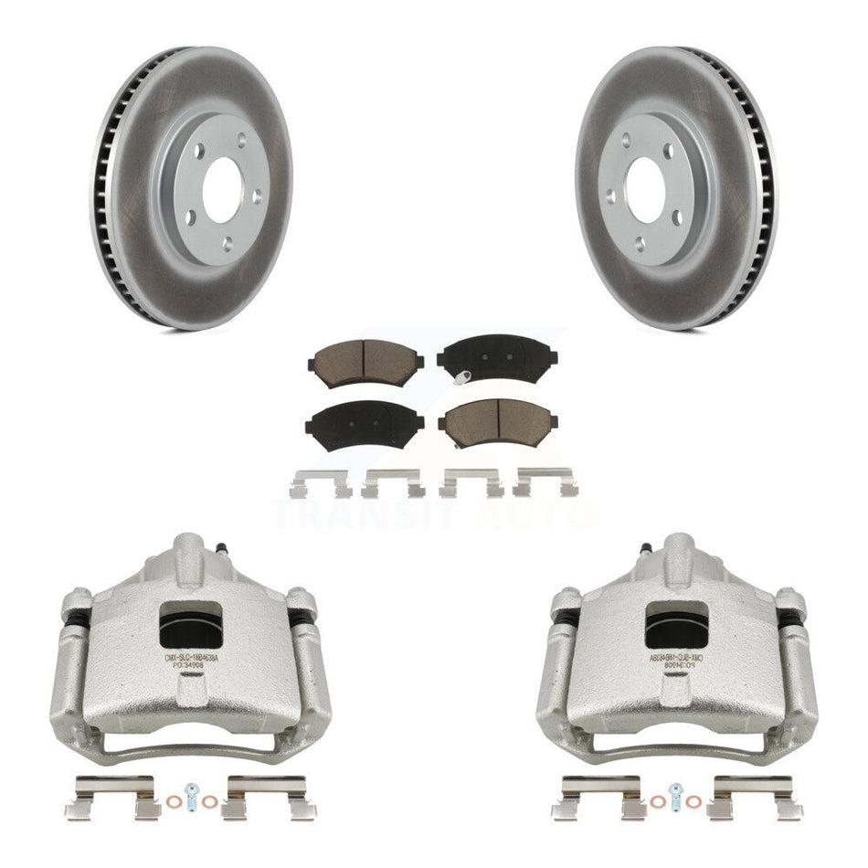 Front Brake Caliper Coat Rotors Ceramic Pad Kit For Chevrolet Impala Buick LeSabre Monte KCG-100521C
