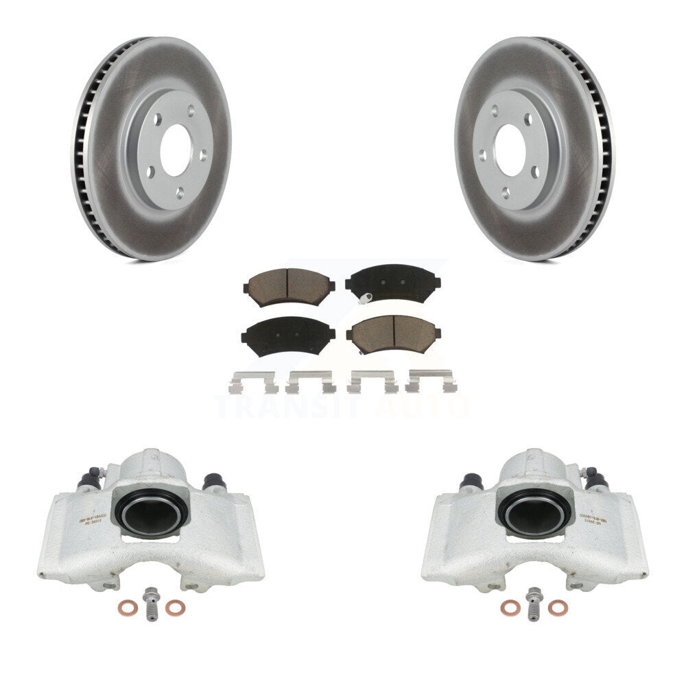 Front Brake Caliper Coat Rotor And Ceramic Pad Kit For Cadillac DeVille Disc rear brakes KCG-100522C