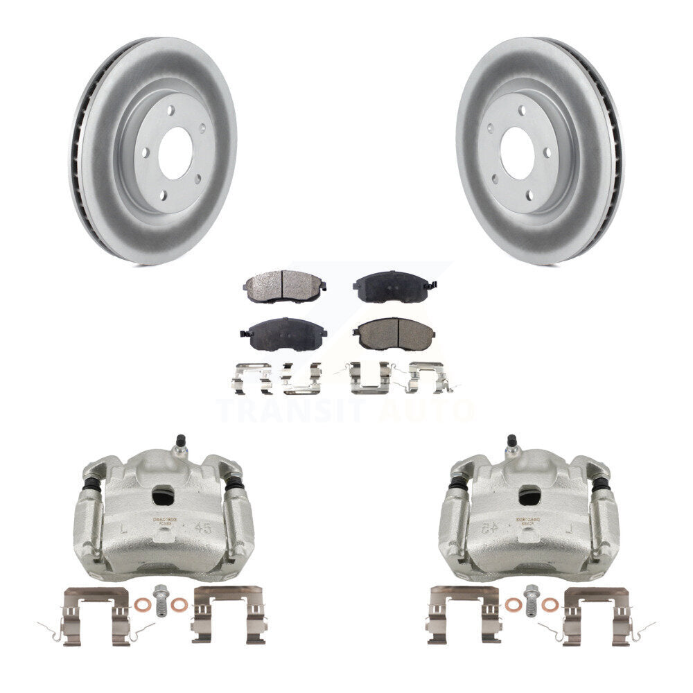 Front Brake Caliper Coat Rotors & Semi-Metallic Pad Kit For Nissan Sentra SE-R with 2.5L KCG-100524P