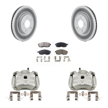 Front Brake Caliper Coat Rotors & Semi-Metallic Pad Kit For Nissan Sentra SE-R with 2.5L KCG-100524P