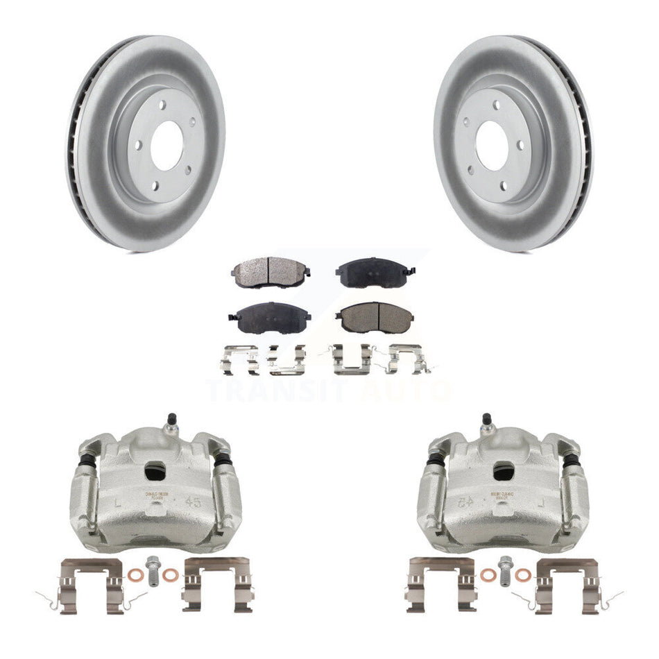 Front Brake Caliper Coat Rotors & Semi-Metallic Pad Kit For Nissan Sentra SE-R with 2.5L KCG-100524P