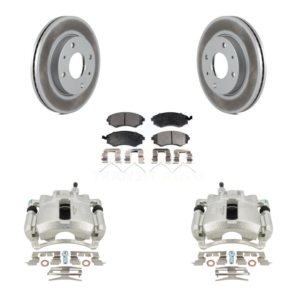 Front Disc Brake Caliper Coat Rotor Ceramic Pad Kit For 2002 Hyundai Elantra To 10 31 01 KCG-100524T