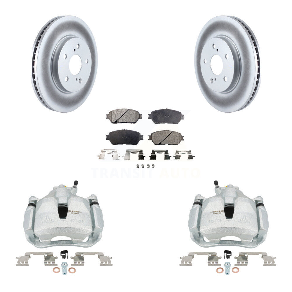 Front Brake Caliper Coat Rotor And Ceramic Pad Kit For Toyota Sienna Camry Solara Avalon KCG-100525T