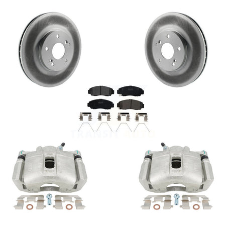 Front Disc Brake Caliper Coat Rotor And Semi-Metallic Pad Kit For Honda Accord Acura TSX KCG-100526P