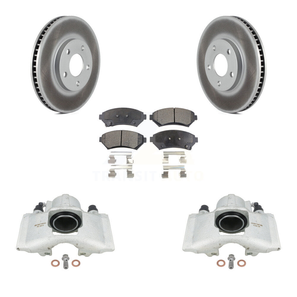Front Brake Caliper Coat Rotor And Ceramic Pad Kit For Cadillac DeVille Disc rear brakes KCG-100529T