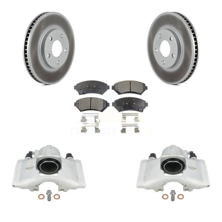 Front Brake Caliper Coat Rotor And Ceramic Pad Kit For Cadillac DeVille Disc rear brakes KCG-100529T