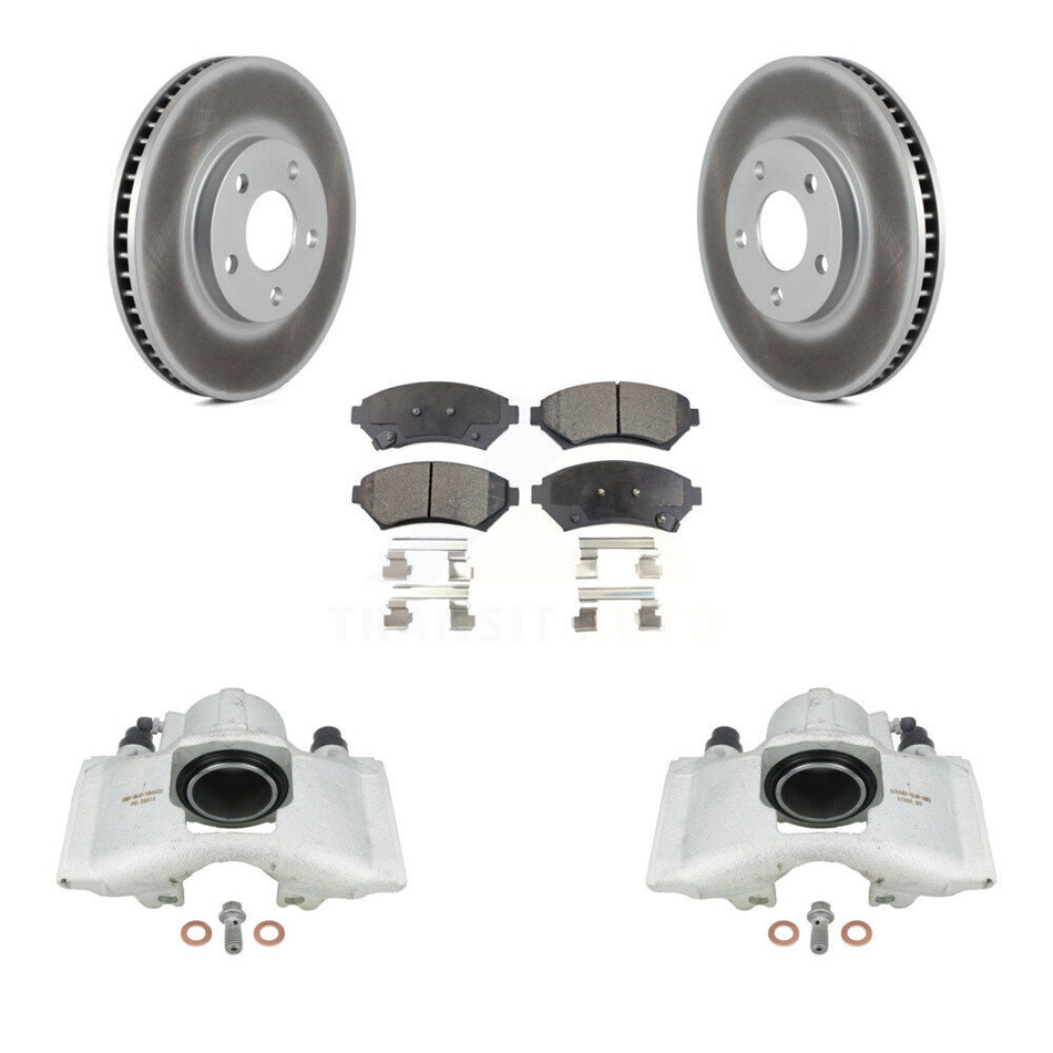 Front Brake Caliper Coat Rotor And Ceramic Pad Kit For Cadillac DeVille Disc rear brakes KCG-100529T
