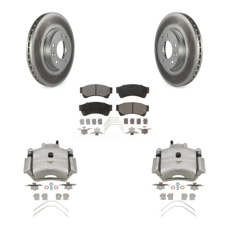 Front Brake Caliper Coat Rotor Ceramic Pad Kit For Ford Fusion Mazda 6 Lincoln MKZ Milan KCG-100530T