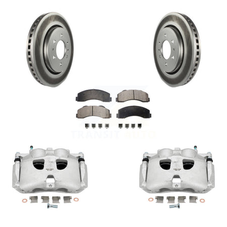 Front Disc Brake Caliper Coat Rotors & Ceramic Pad Kit For Ford F-150 Expedition Lincoln KCG-100531T