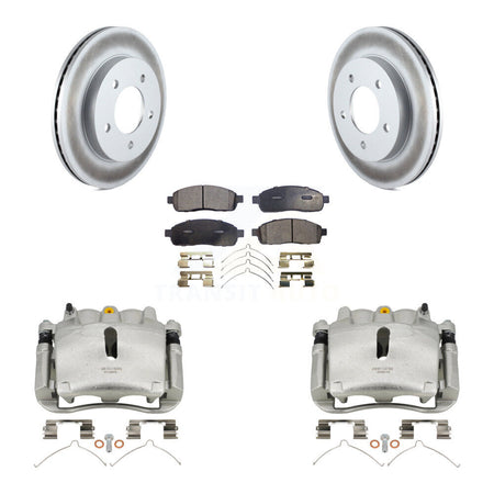Front Brake Caliper Coat Rotor Ceramic Pad Kit For 2004 Ford F-150 4WD With 5 Lug Wheels KCG-100536T