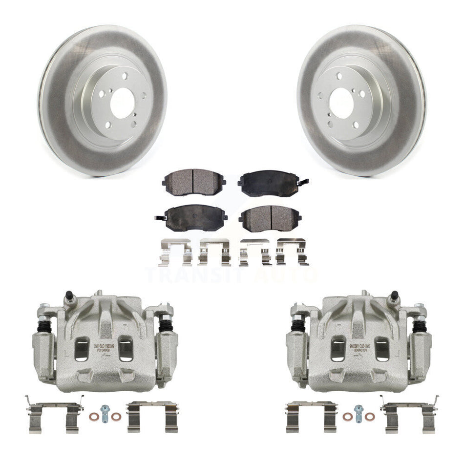 Front Brake Caliper Coat Rotors Ceramic Pad Kit For Subaru Legacy 2.5L with Turbocharged KCG-100538T