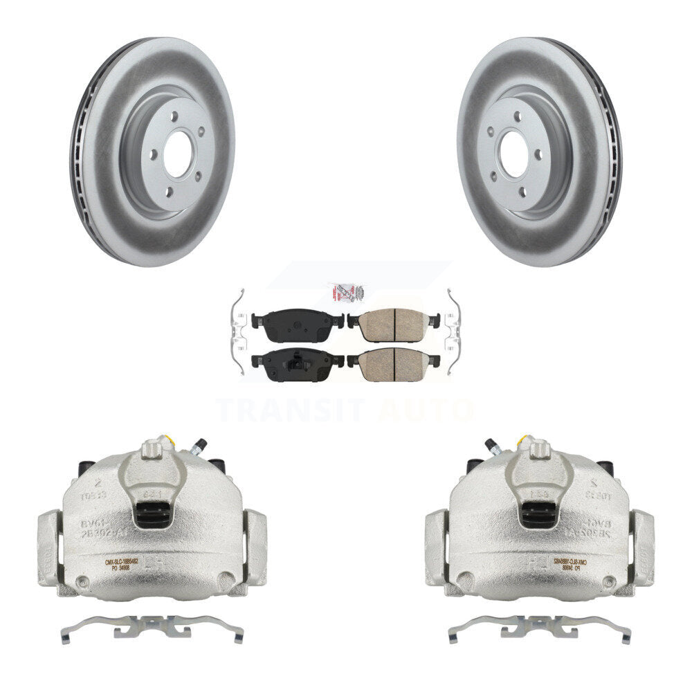 Front Brake Caliper Coat Rotors Ceramic Pad Kit For Ford Focus With 320mm Diameter Rotor KCG-100541N