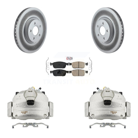 Front Brake Caliper Coat Rotors Ceramic Pad Kit For Ford Focus With 320mm Diameter Rotor KCG-100541N