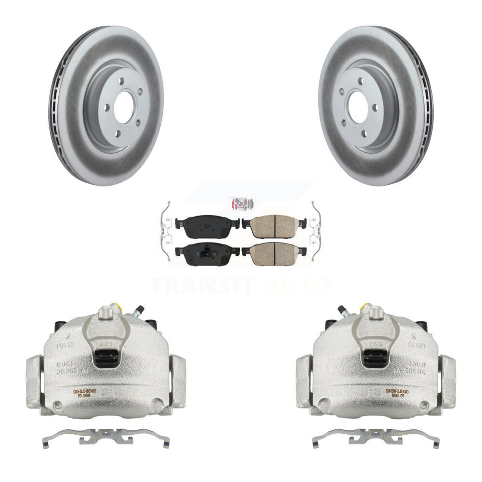 Front Brake Caliper Coat Rotors Ceramic Pad Kit For Ford Focus With 320mm Diameter Rotor KCG-100541N