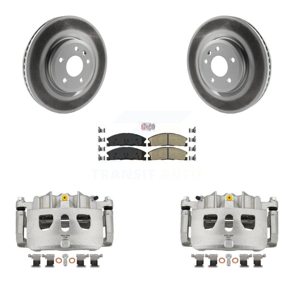 Front Brake Caliper Coat Rotors Ceramic Pad Kit For Ford Explorer With Heavy Duty Brakes KCG-100551N