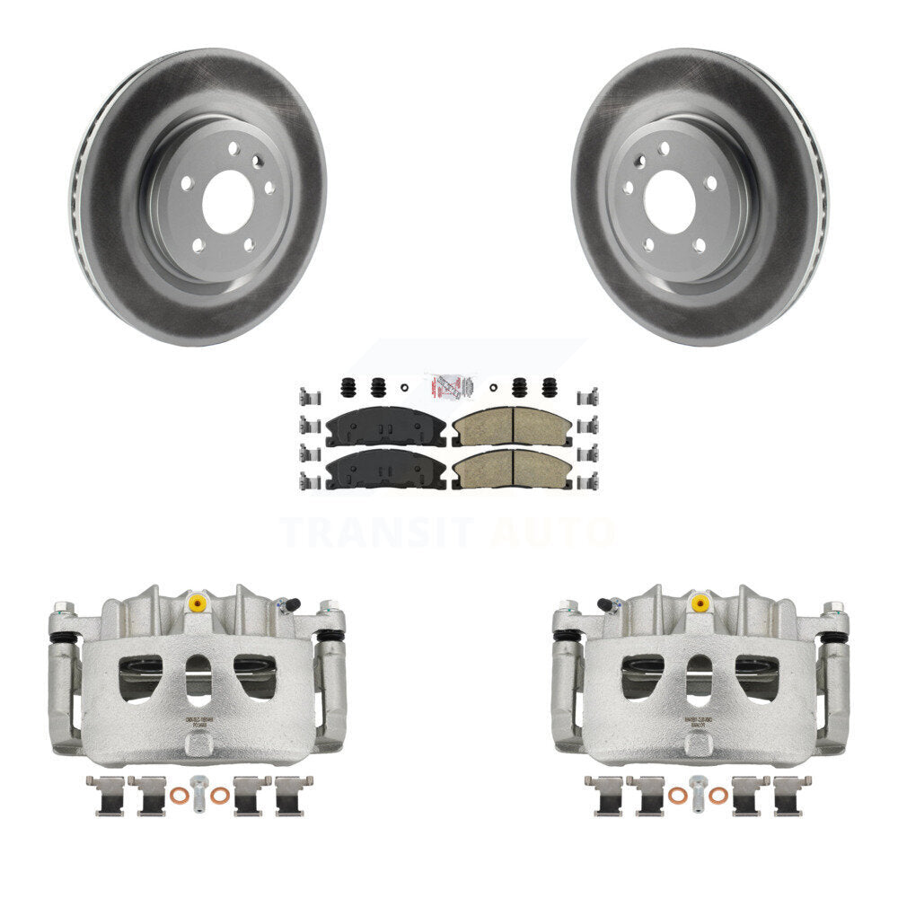 Front Brake Caliper Coat Rotors Ceramic Pad Kit For Ford Explorer With Heavy Duty Brakes KCG-100552N