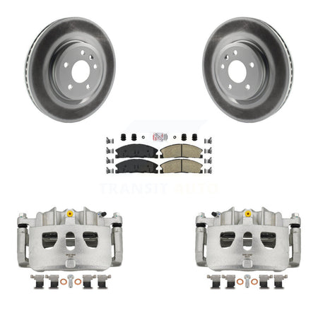 Front Brake Caliper Coat Rotors Ceramic Pad Kit For Ford Explorer With Heavy Duty Brakes KCG-100552N