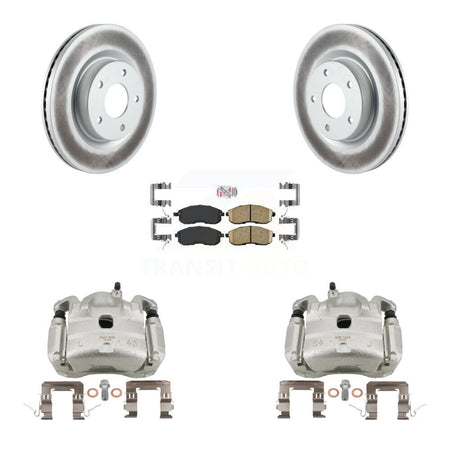 Front Disc Brake Caliper Coated Rotors And Ceramic Pads Kit For Nissan Altima KCG-100558N