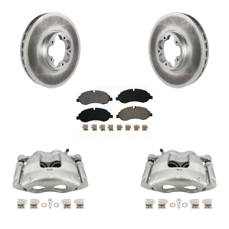 Front Brake Caliper Coat Rotors & Semi-Metallic Pad Kit For Ford Transit-250 Transit-150 KCG-100558S