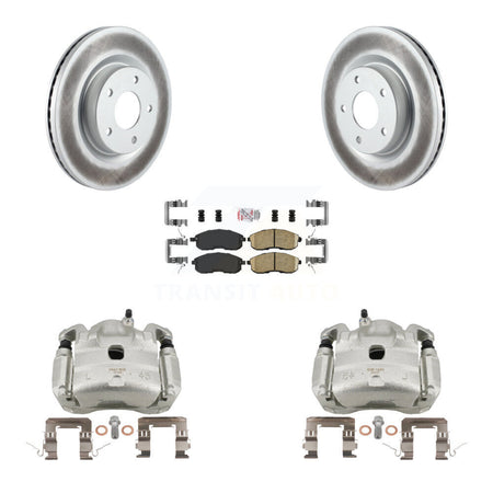 Front Disc Brake Caliper Coated Rotors And Ceramic Pads Kit For Nissan Altima KCG-100559N