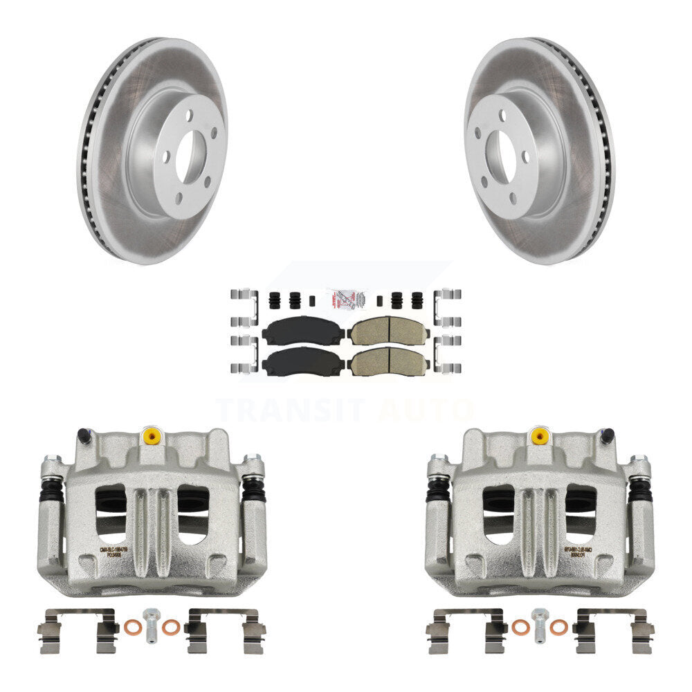 Front Brake Caliper Coat Rotor Ceramic Pad Kit For Ford Ranger Mazda B4000 Explorer Trac KCG-100562N