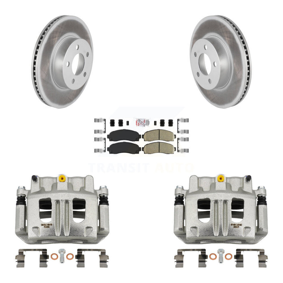 Front Brake Caliper Coat Rotor Ceramic Pad Kit For Ford Ranger Mazda B4000 Explorer Trac KCG-100562N