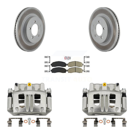 Front Brake Caliper Coat Rotor And Ceramic Pad Kit For Ford Explorer Mercury Mountaineer KCG-100563N