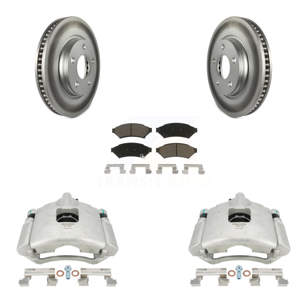 Front Brake Caliper Coat Rotor And Ceramic Pad Kit For Buick Pontiac LaCrosse Grand Prix KCG-100564C