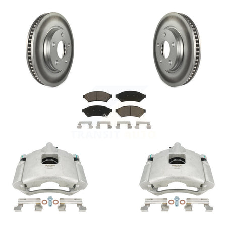 Front Brake Caliper Coat Rotor And Ceramic Pad Kit For Buick Pontiac LaCrosse Grand Prix KCG-100564C