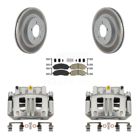Front Brake Caliper Coat Rotor And Ceramic Pad Kit For Ford Explorer Mercury Mountaineer KCG-100564N