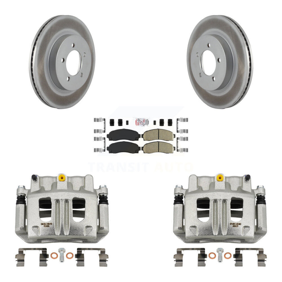 Front Brake Caliper Coat Rotor And Ceramic Pad Kit For Ford Explorer Mercury Mountaineer KCG-100564N