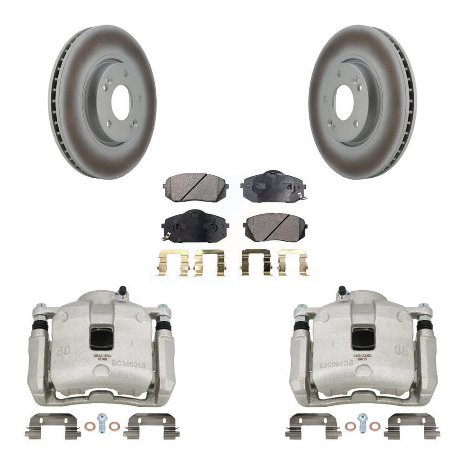 Front Brake Caliper Coat Rotors Ceramic Pad Kit For 2016 Kia Sportage 2.4L From 12 10 15 KCG-100564T