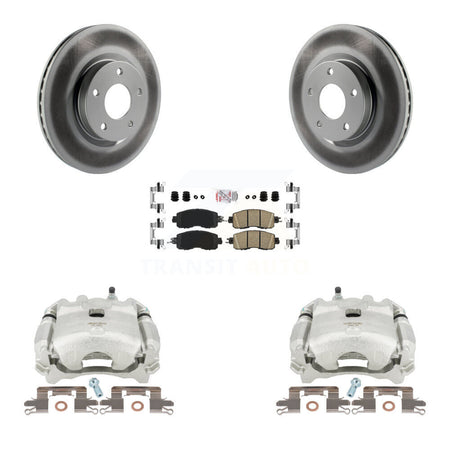 Front Disc Brake Caliper Coated Rotors And Ceramic Pads Kit For Nissan Altima KCG-100565N by Transit Auto