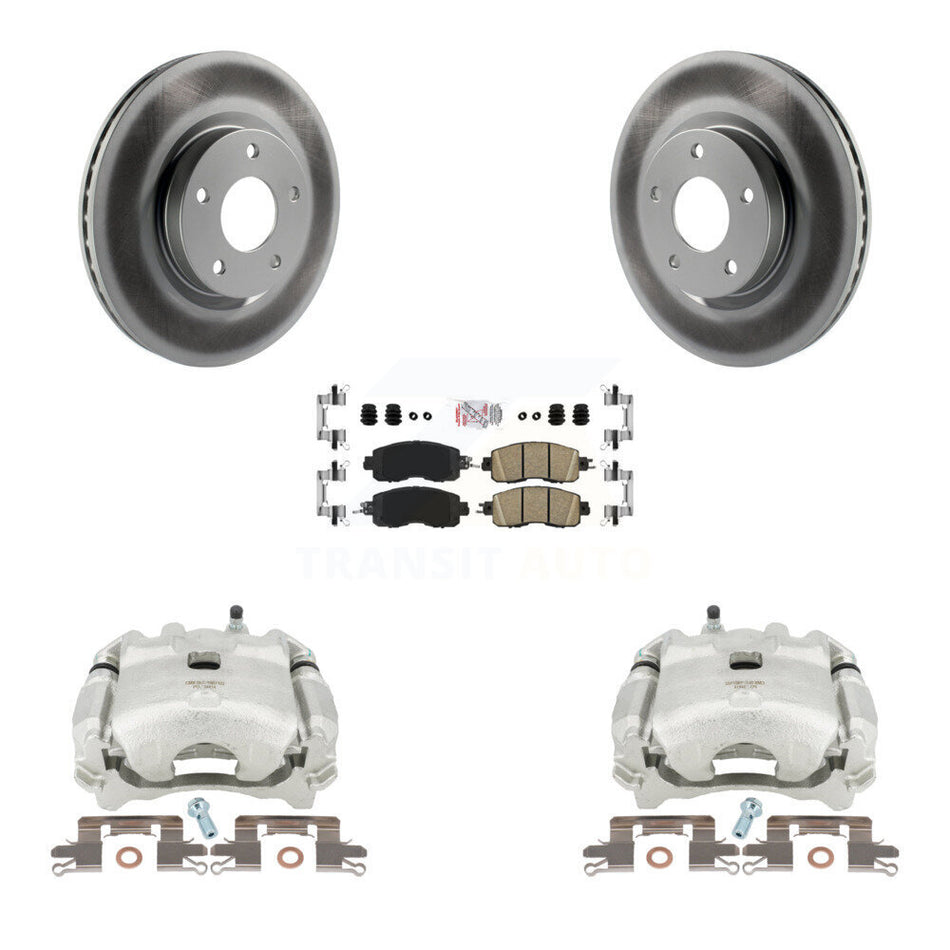 Front Disc Brake Caliper Coated Rotors And Ceramic Pads Kit For Nissan Altima KCG-100565N