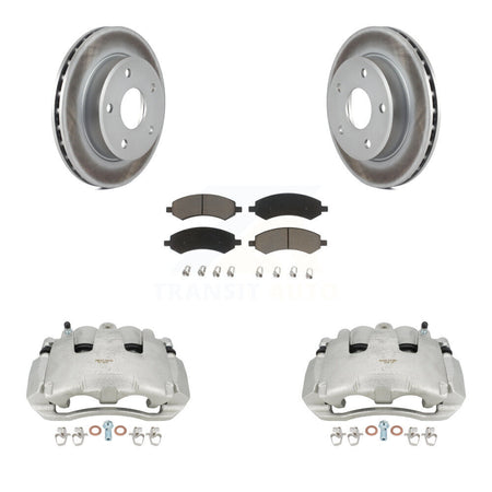Front Disc Brake Caliper Coat Rotor & Ceramic Pad Kit For Dodge Dakota Mitsubishi Raider KCG-100566C