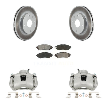 Front Brake Caliper Coat Rotors Semi-Metallic Pad Kit For Chevrolet Optra Suzuki Forenza KCG-100566S