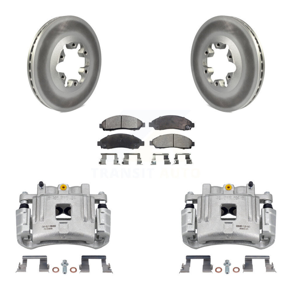 Front Brake Caliper Coat Rotor & Semi-Metallic Pad Kit For Chevrolet Colorado GMC Canyon KCG-100567P