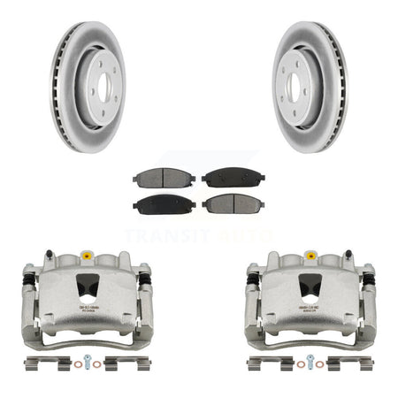 Front Brake Caliper Coat Rotor & Semi-Metallic Pad Kit For Jeep Grand Cherokee Commander KCG-100567S